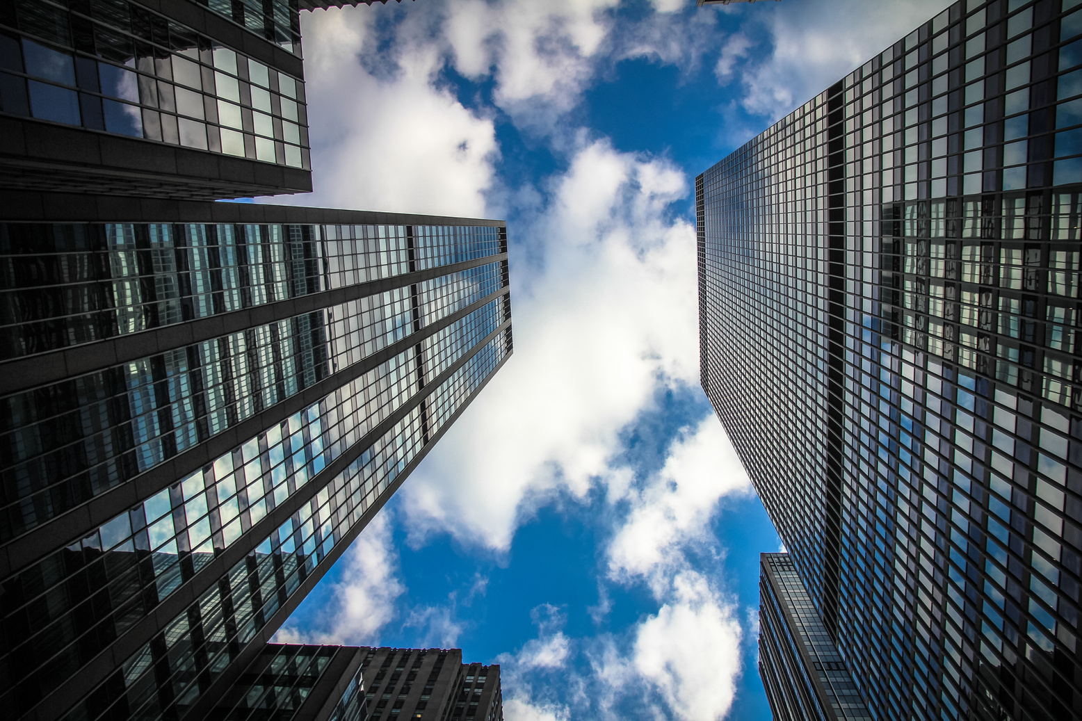 Worm's Eye View of Buildings